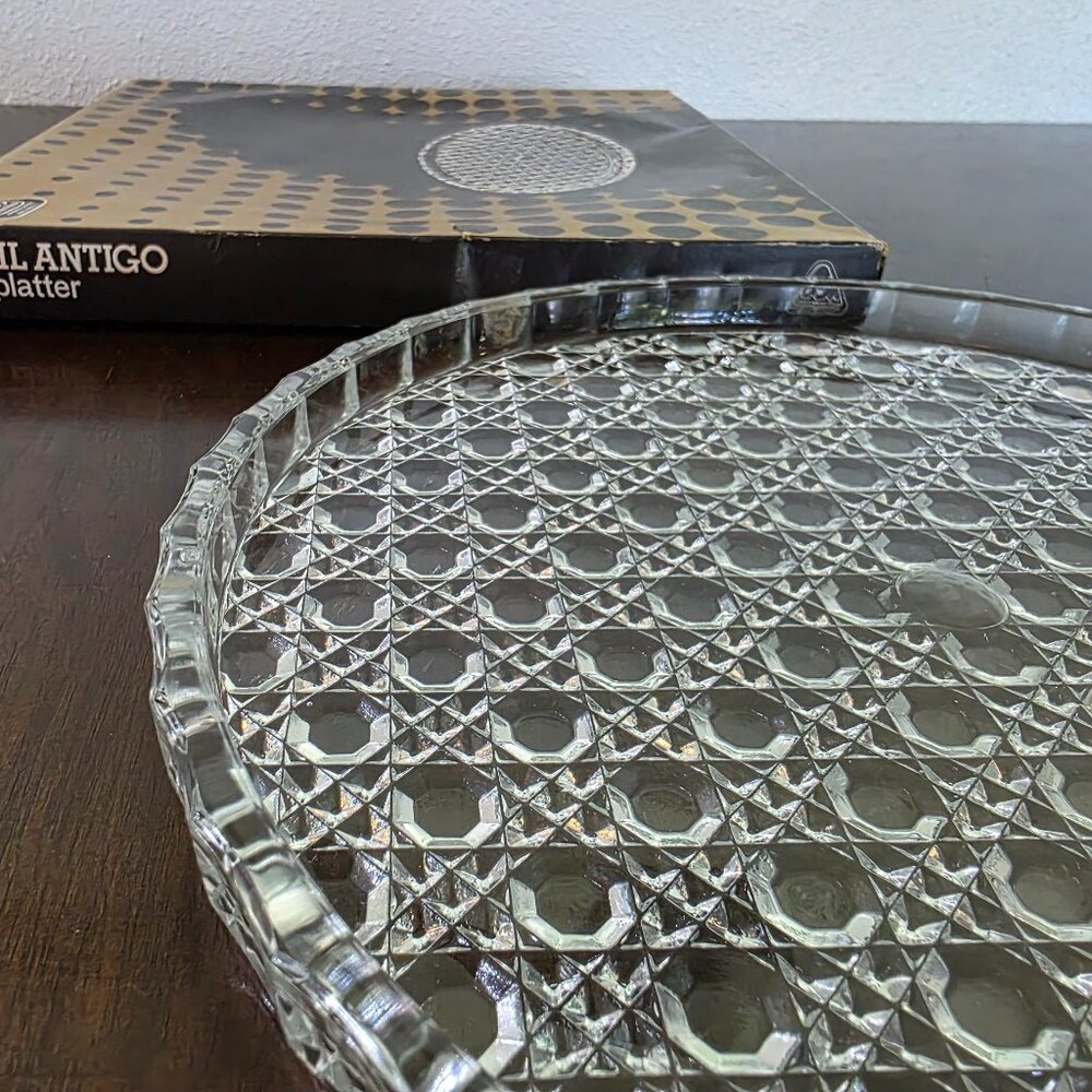Cristais Mauá “Brasil Antigo” Handmade Crystal Cake Platter | Vintage Brazilian